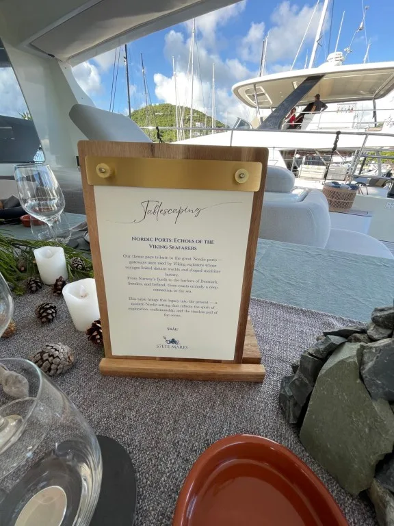 SIETE MARES tablescaping card, Nordic Ports Echoes of the Viking Seafarers