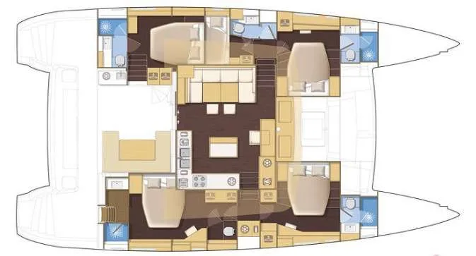 Layout of LAGOON 560 S2