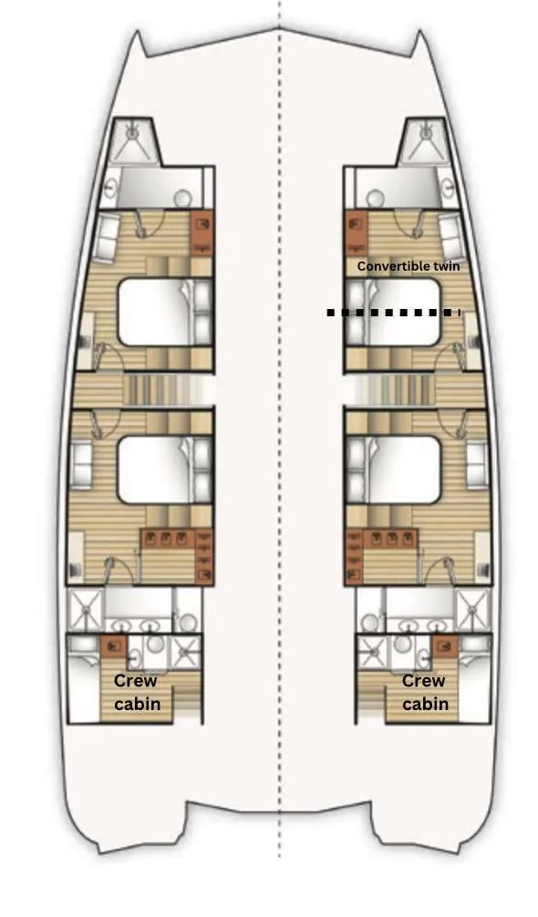 Layout of Moon 60 Hull 8 2025