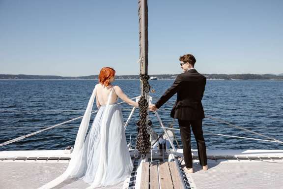 A Wedding celebrated aboard