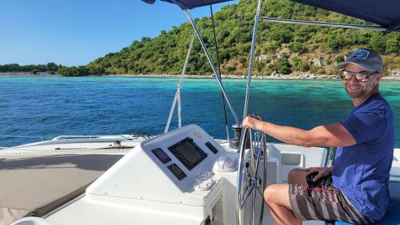 NEON MOON's helm station