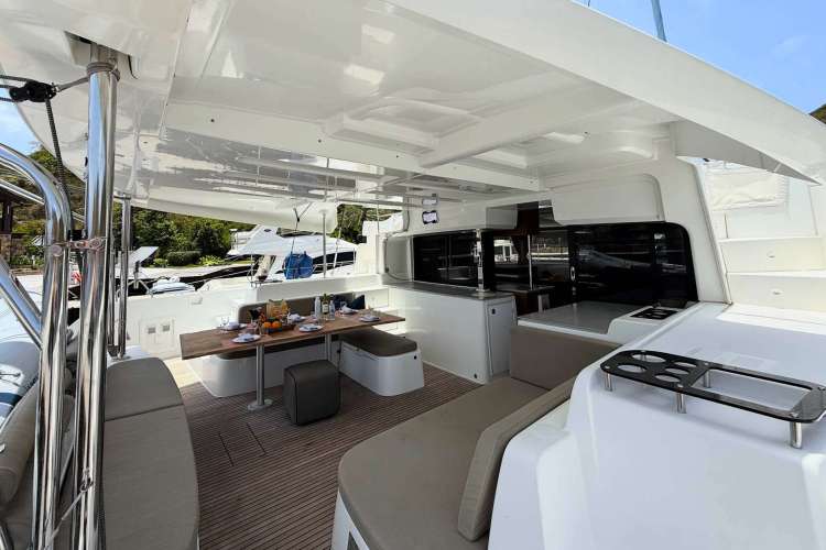 The spacious aft deck