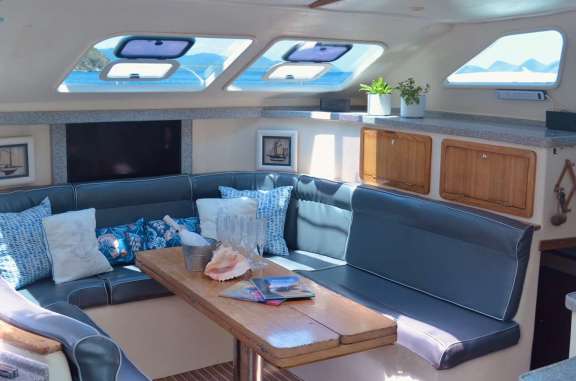 Seating in the saloon