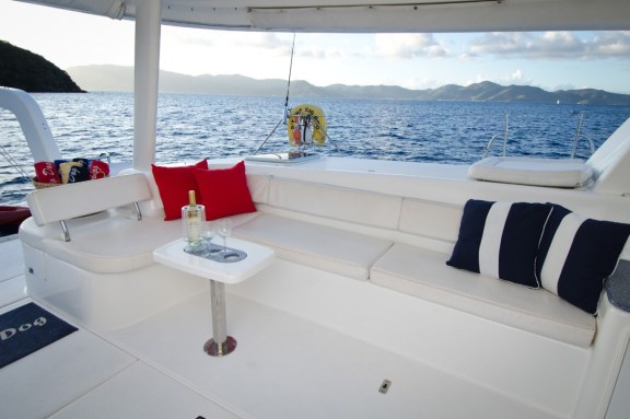 Spacious aft deck