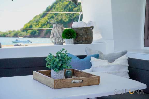 Thoughtful interior design details give Luna that floating hotel feel.