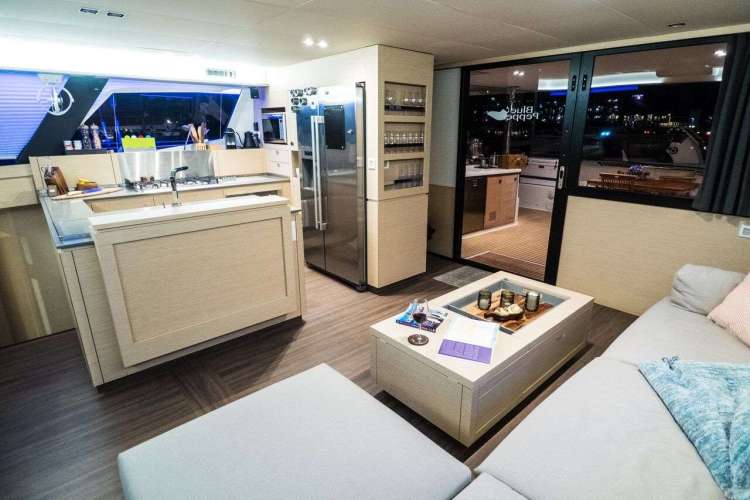 Salon with galley