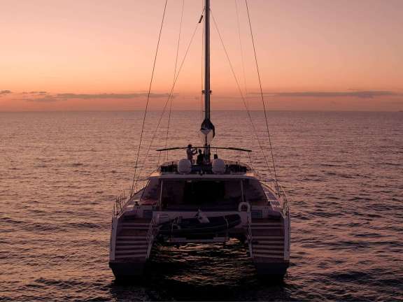 Lounging on the foredeck