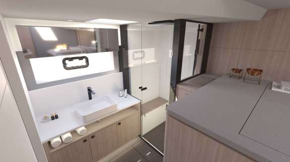 Master head and shower