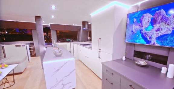 Deck lighting at night