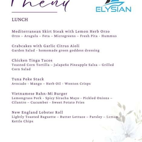 Food onboard ELYSIAN # 2