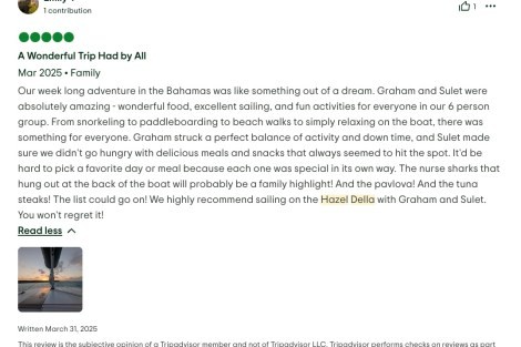 Review img # 8 of the yacht Hazel Della