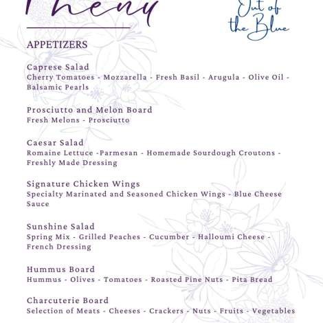 Food onboard OUT OF THE BLUE # 3