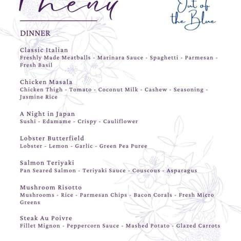 Food onboard OUT OF THE BLUE # 4