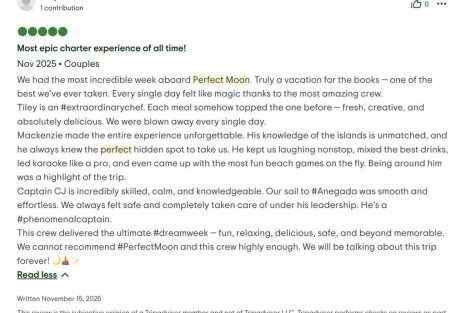 Review img # 8 of the yacht Perfect Moon