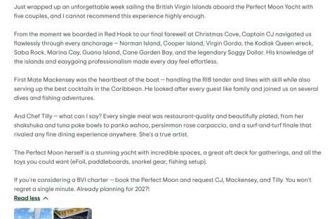 Review img # 4 of the yacht Perfect Moon