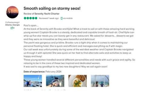 Review img # 9 of the yacht Serenity