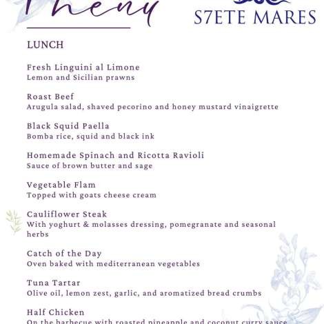 Food onboard SIETE MARES # 4